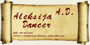 Aleksija Dancer vizit kartica